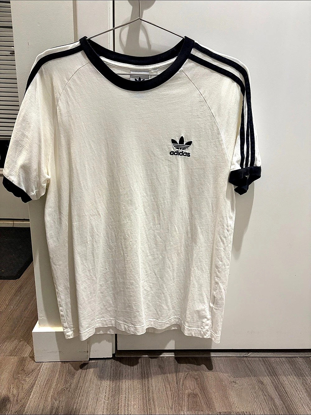 adidas Originals Ringer Tee Short Sleeve in White & Black